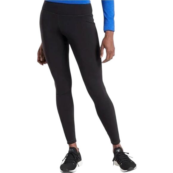 Athleta Altitude Tight Leggings Polartec Power Stretch Zip Pocket Black Medium - Picture 1 of 7
